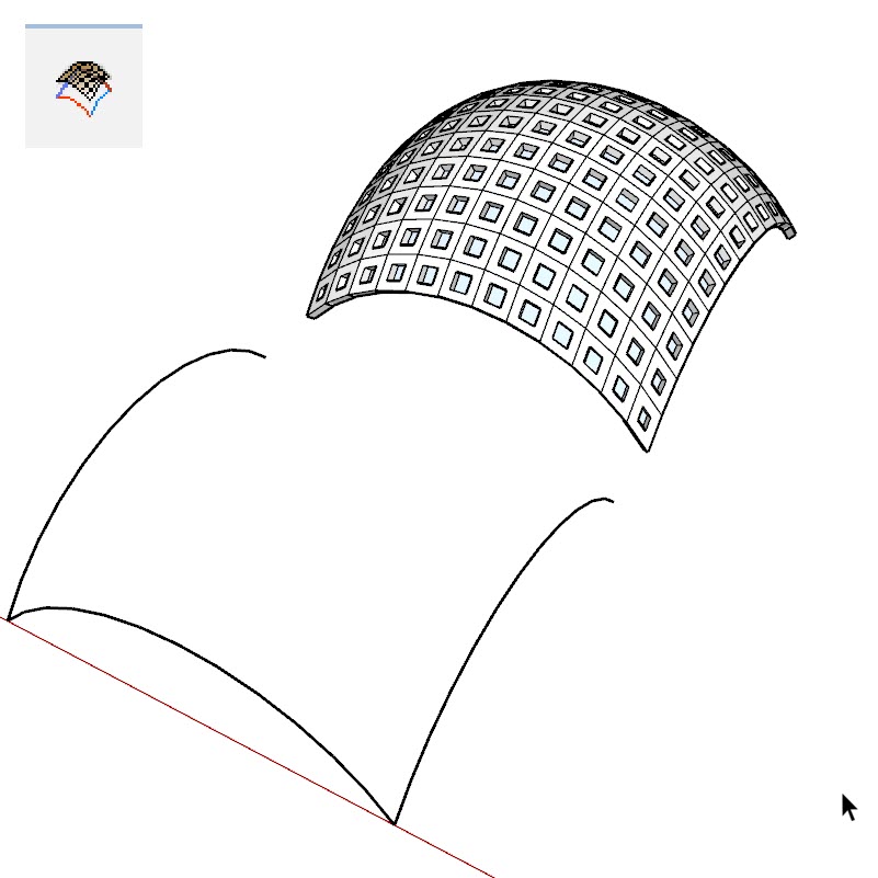 Extrude Edges by Rails to Lattice邊線順路徑擠出曲線形成陣列格子