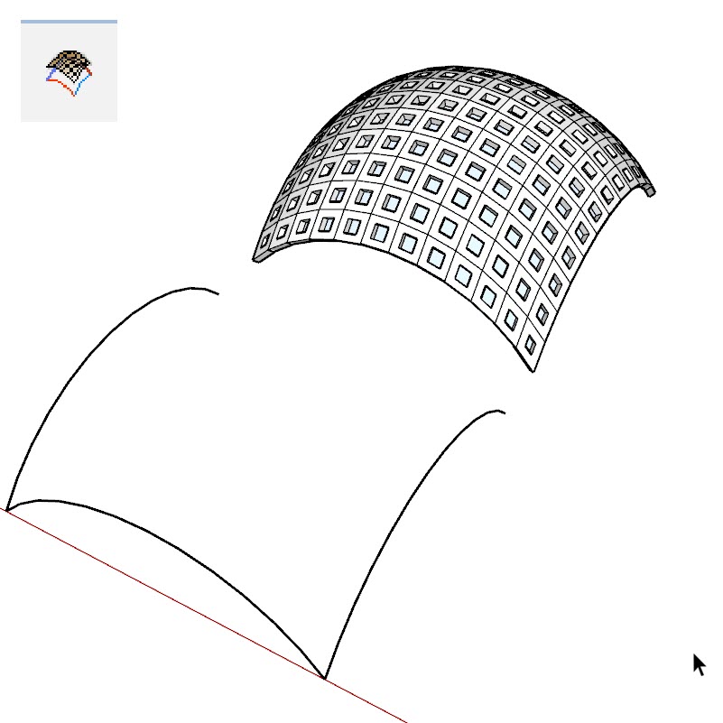 Extrude Edges  by Rails to Lattice邊線順路徑擠出曲線形成陣列格子