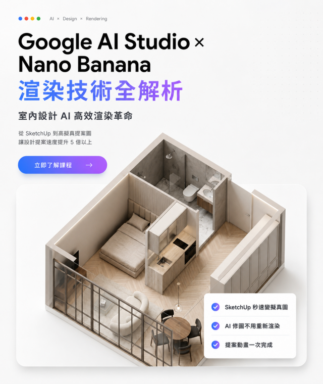 Google AI Studio× Nano Banana 渲染技術全解析